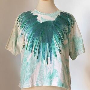 Vintage 90s Tie-Dye Puff Paint Glitter Tee by FAST | Made in USA | One Size